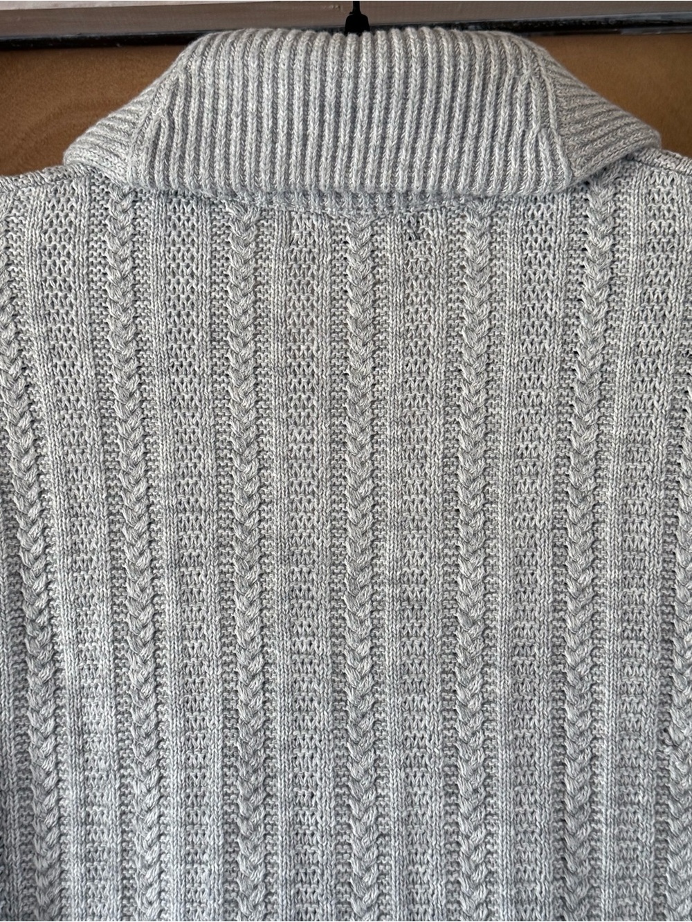 Banana Republic Cardigan Ribbed Shawl Collar Gray Button Front Mens L NWT - Picture 8 of 15